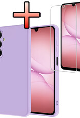 NoXx NoXx Samsung Galaxy A17 Hoesje Siliconen Met Screenprotector - Lila