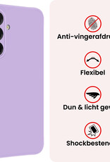 NoXx NoXx Samsung Galaxy A17 Hoesje Siliconen Met Screenprotector - Lila