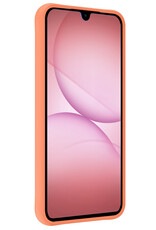 NoXx NoXx Samsung Galaxy A17 Hoesje Siliconen Met Screenprotector - Perzik