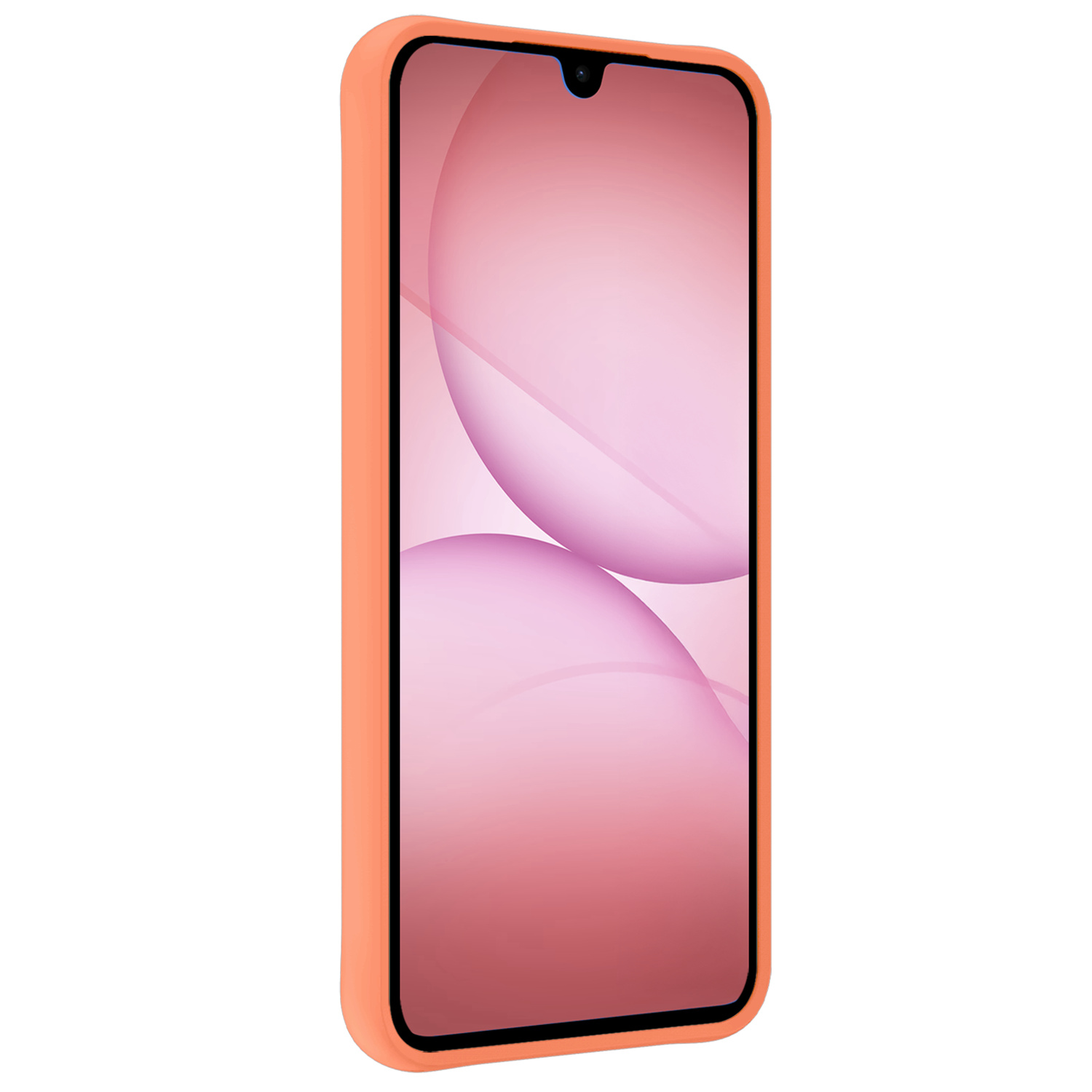 NoXx NoXx Samsung Galaxy A17 Hoesje Siliconen Met Screenprotector - Perzik