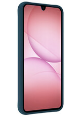 NoXx NoXx Samsung Galaxy A17 Hoesje Siliconen Met 2x Screenprotector - Donkerblauw