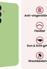 NoXx NoXx Samsung Galaxy A17 Hoesje Siliconen Met 2x Screenprotector - Groen