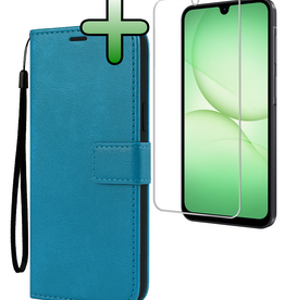 BASEY. BASEY. Samsung Galaxy A17 Hoesje Bookcase Met Screenprotector - Turquoise