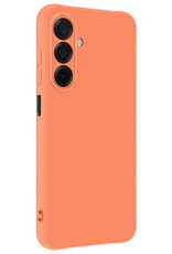 NoXx NoXx Samsung Galaxy A17 Hoesje Siliconen Met 2x Screenprotector - Perzik