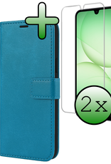 BASEY. BASEY. Samsung Galaxy A17 Hoesje Bookcase Met 2x Screenprotector - Turquoise