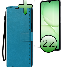 BASEY. BASEY. Samsung Galaxy A17 Hoesje Bookcase Met 2x Screenprotector - Turquoise