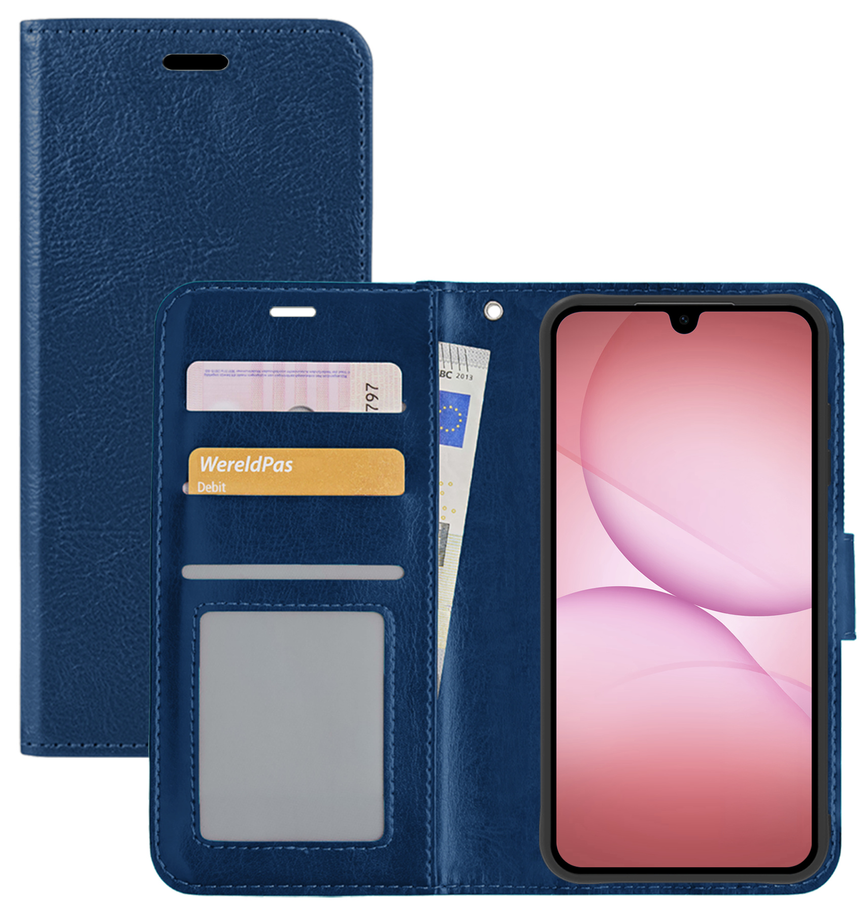NoXx NoXx Samsung Galaxy A17 Hoesje Bookcase - Donkerblauw