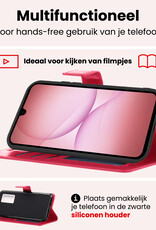 NoXx NoXx Samsung Galaxy A17 Hoesje Bookcase - Donkerroze