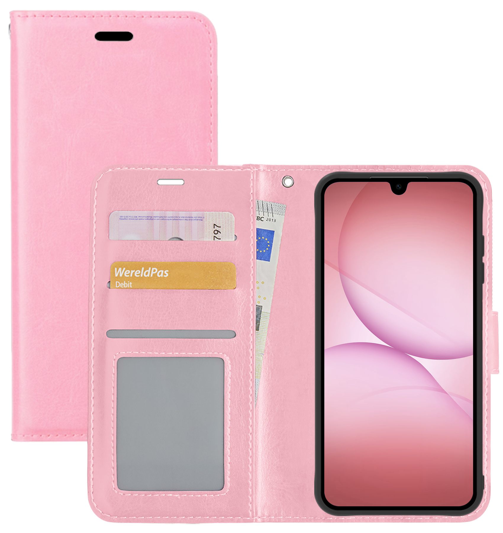 NoXx NoXx Samsung Galaxy A17 Hoesje Bookcase - Lichtroze