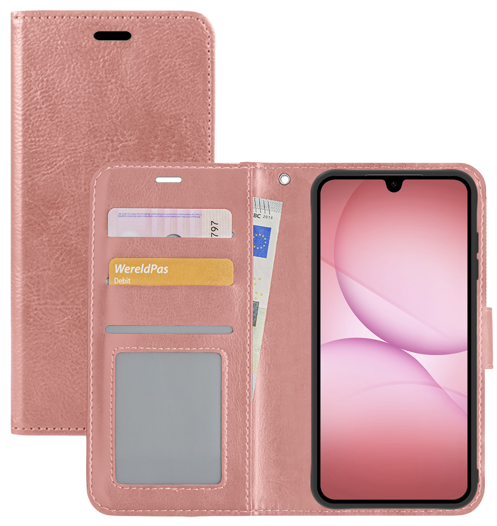 NoXx NoXx Samsung Galaxy A17 Hoesje Bookcase - Rose Goud