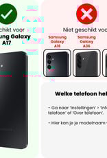 NoXx NoXx Samsung Galaxy A17 Hoesje Bookcase Met Screenprotector - Paars