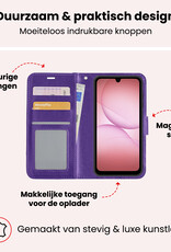 NoXx NoXx Samsung Galaxy A17 Hoesje Bookcase Met Screenprotector - Paars