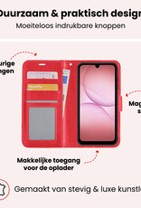 NoXx NoXx Samsung Galaxy A17 Hoesje Bookcase Met Screenprotector - Rood