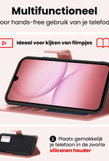 NoXx NoXx Samsung Galaxy A17 Hoesje Bookcase Met Screenprotector - Rose Goud