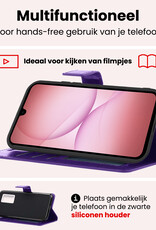 NoXx NoXx Samsung Galaxy A17 Hoesje Bookcase Met 2x Screenprotector - Paars