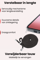 NoXx NoXx Samsung Galaxy A17 Hoesje Transparant Shockproof Met Zwart Koord