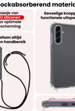 NoXx NoXx Samsung Galaxy A17 Hoesje Transparant Shockproof Met Zwart Koord