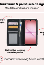 NoXx NoXx Samsung Galaxy A17 Hoesje Bookcase Met 2x Screenprotector - Zwart