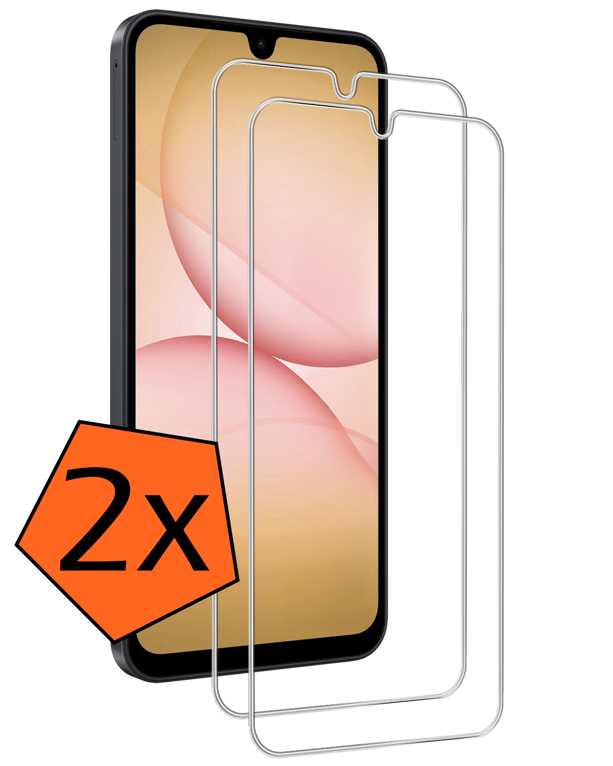 Nomfy Nomfy Samsung Galaxy A17 Screenprotector Glas - 2 PACK