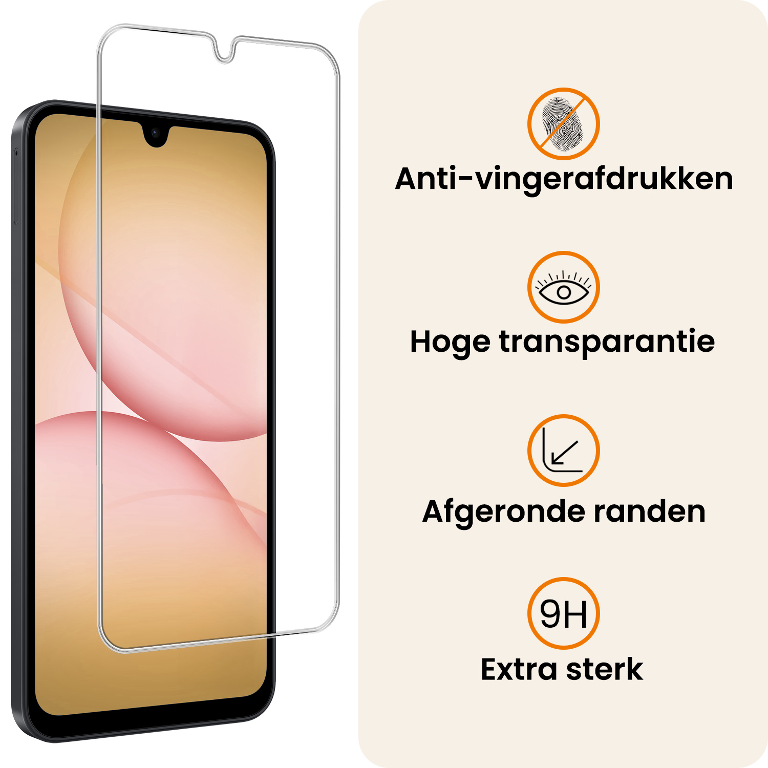 Nomfy Nomfy Samsung Galaxy A17 Screenprotector Glas - 3 PACK