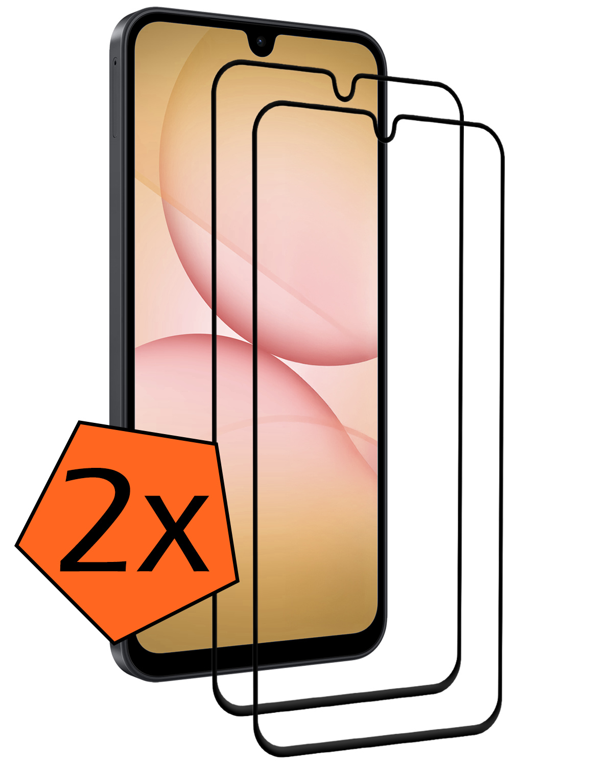 Nomfy Nomfy Samsung Galaxy A17 Screenprotector Glas Full Cover - 2 PACK