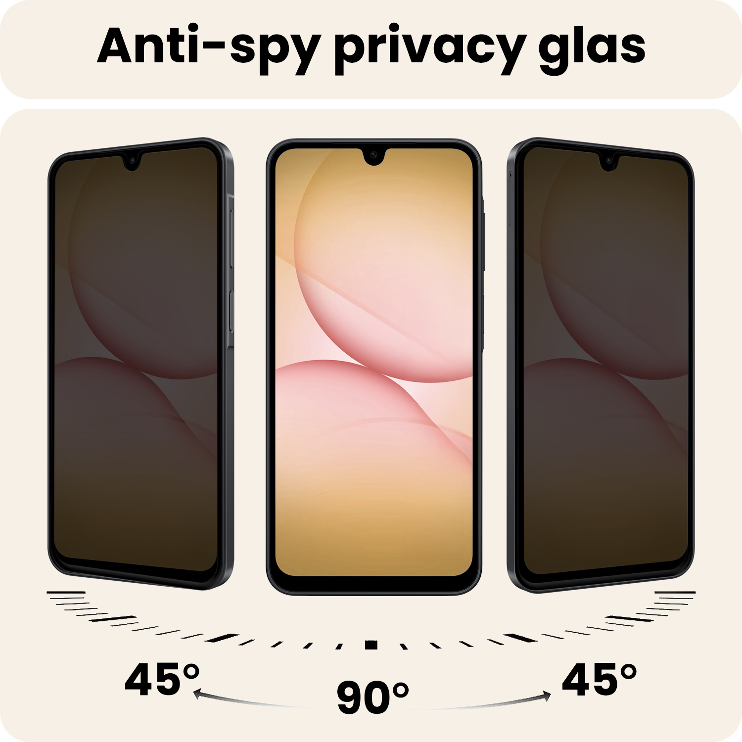 Nomfy Nomfy Samsung Galaxy A17 Screenprotector Glas Privacy