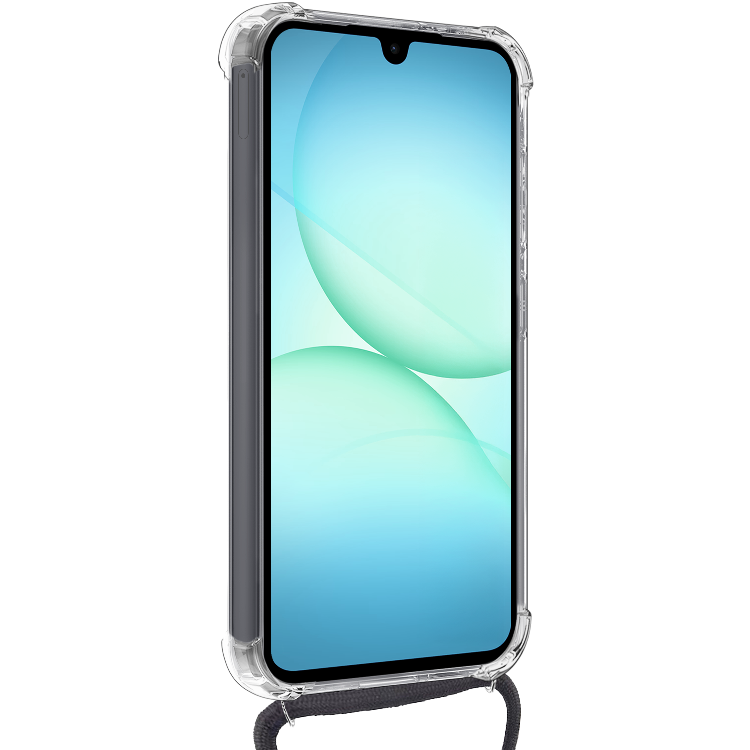 Forterra Forterra Samsung Galaxy A17 Hoesje Transparant Shockproof Met Zwart Koord