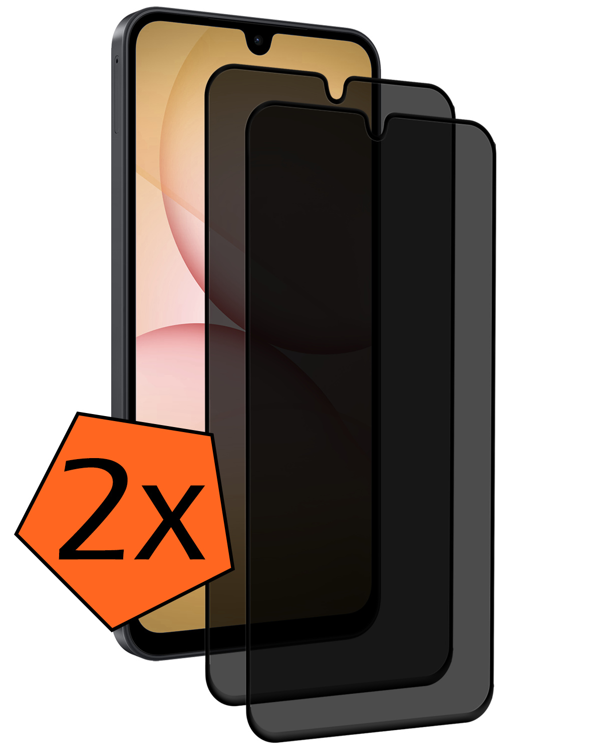 Nomfy Nomfy Samsung Galaxy A17 Screenprotector Glas Privacy - 2 PACK