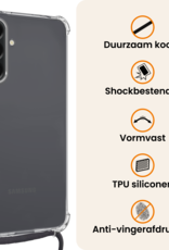 Nomfy Nomfy Samsung Galaxy A17 Hoesje Transparant Shockproof Met Zwart Koord