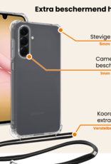 Nomfy Nomfy Samsung Galaxy A17 Hoesje Transparant Shockproof Met Zwart Koord