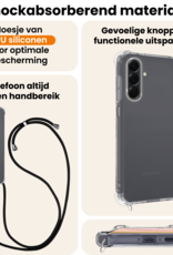 Nomfy Nomfy Samsung Galaxy A17 Hoesje Transparant Shockproof Met Zwart Koord