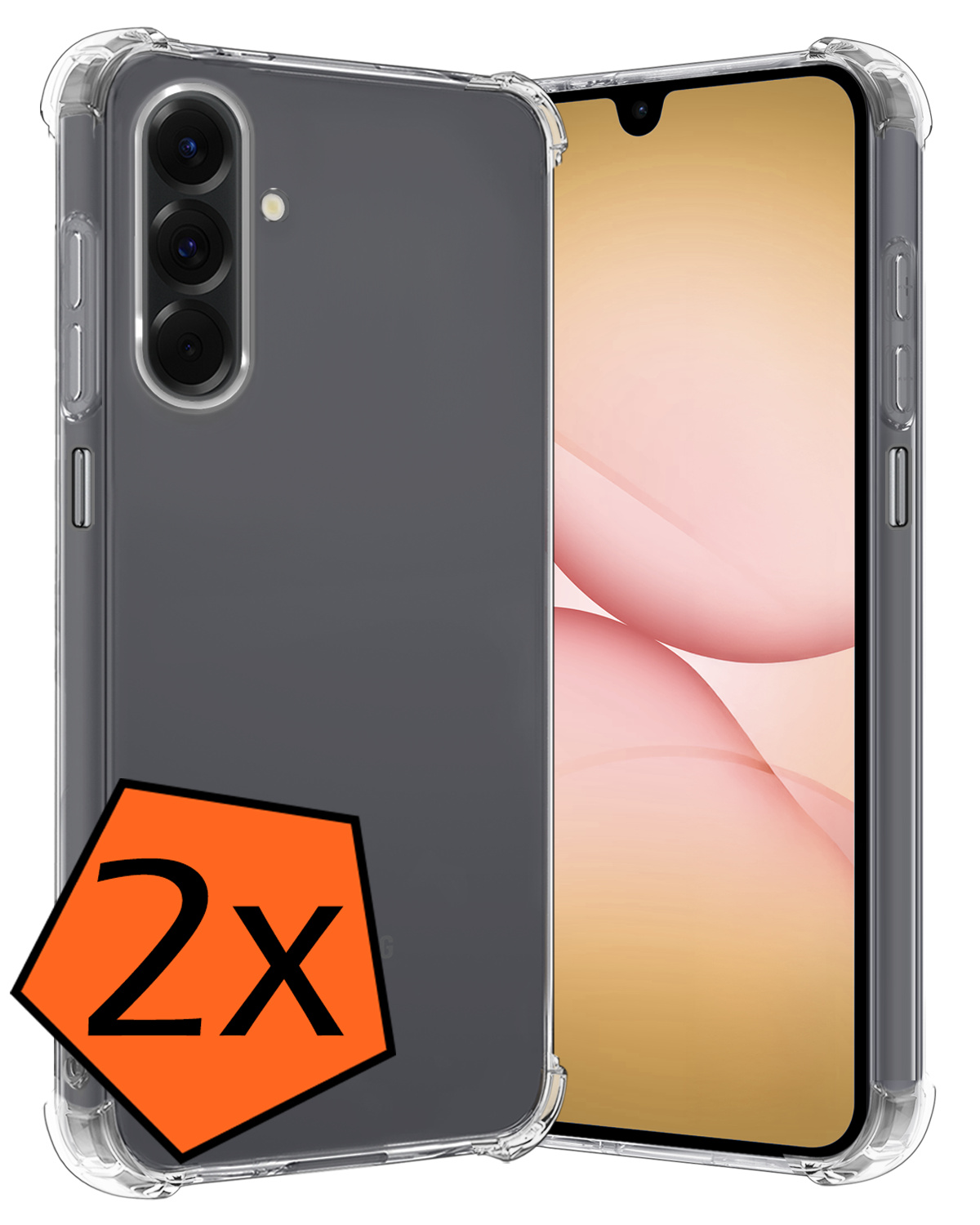 Nomfy Nomfy Samsung Galaxy A17 Hoesje Shockproof - Transparant - 2 PACK