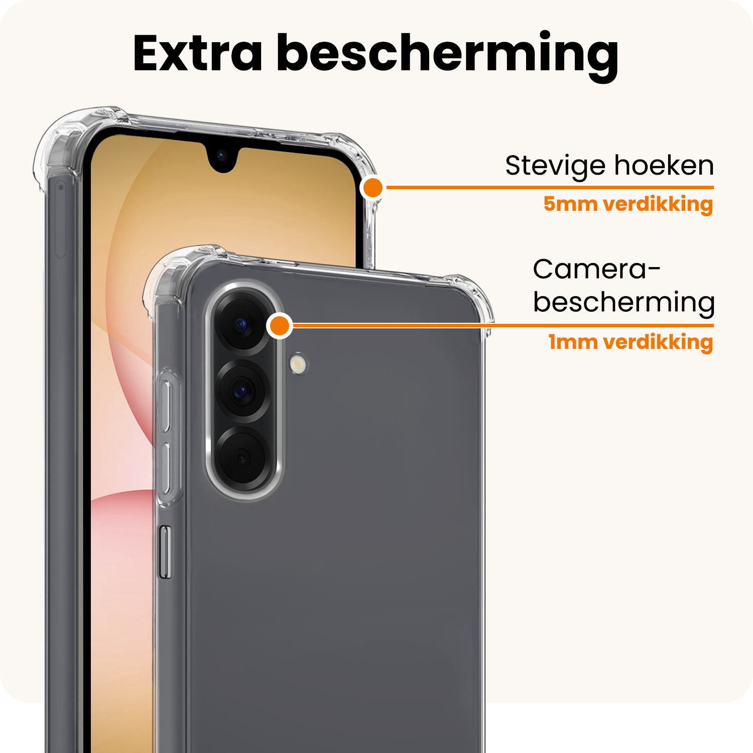 Nomfy Nomfy Samsung Galaxy A17 Hoesje Shockproof Met Screenprotector