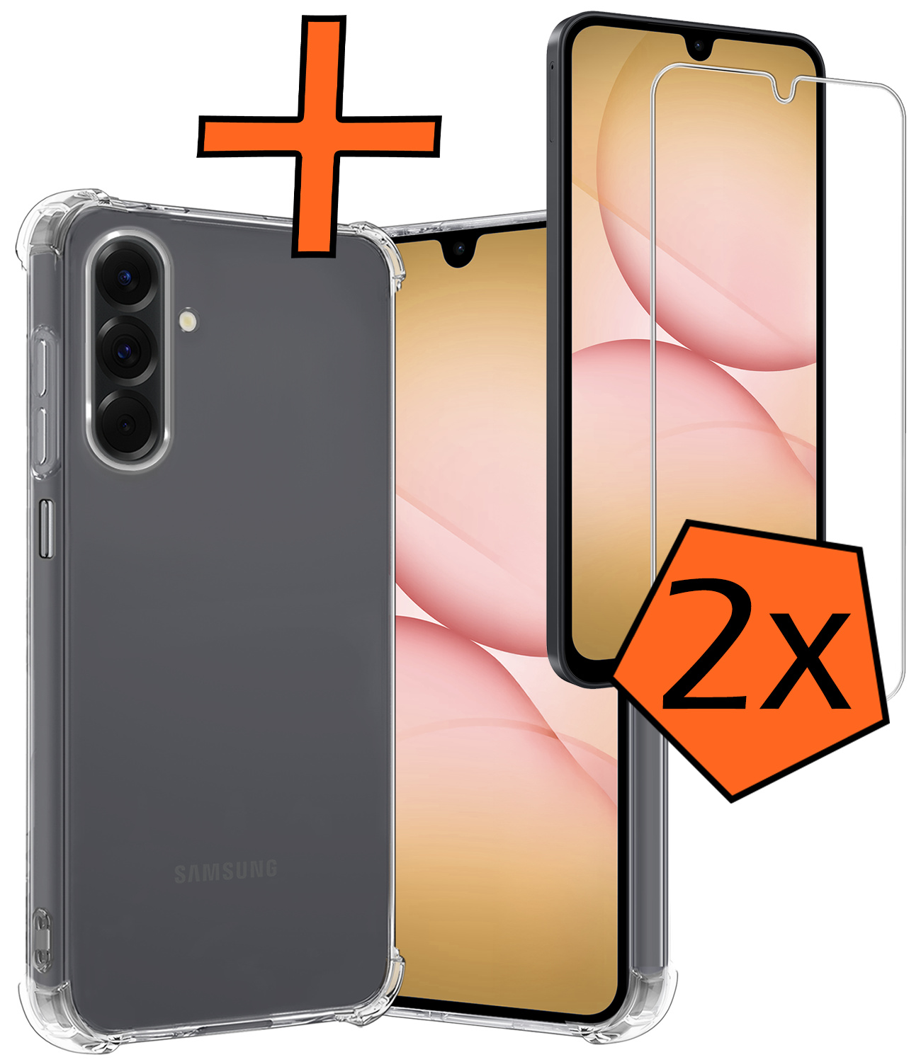Nomfy Nomfy Samsung Galaxy A17 Hoesje Shockproof Met 2x Screenprotector