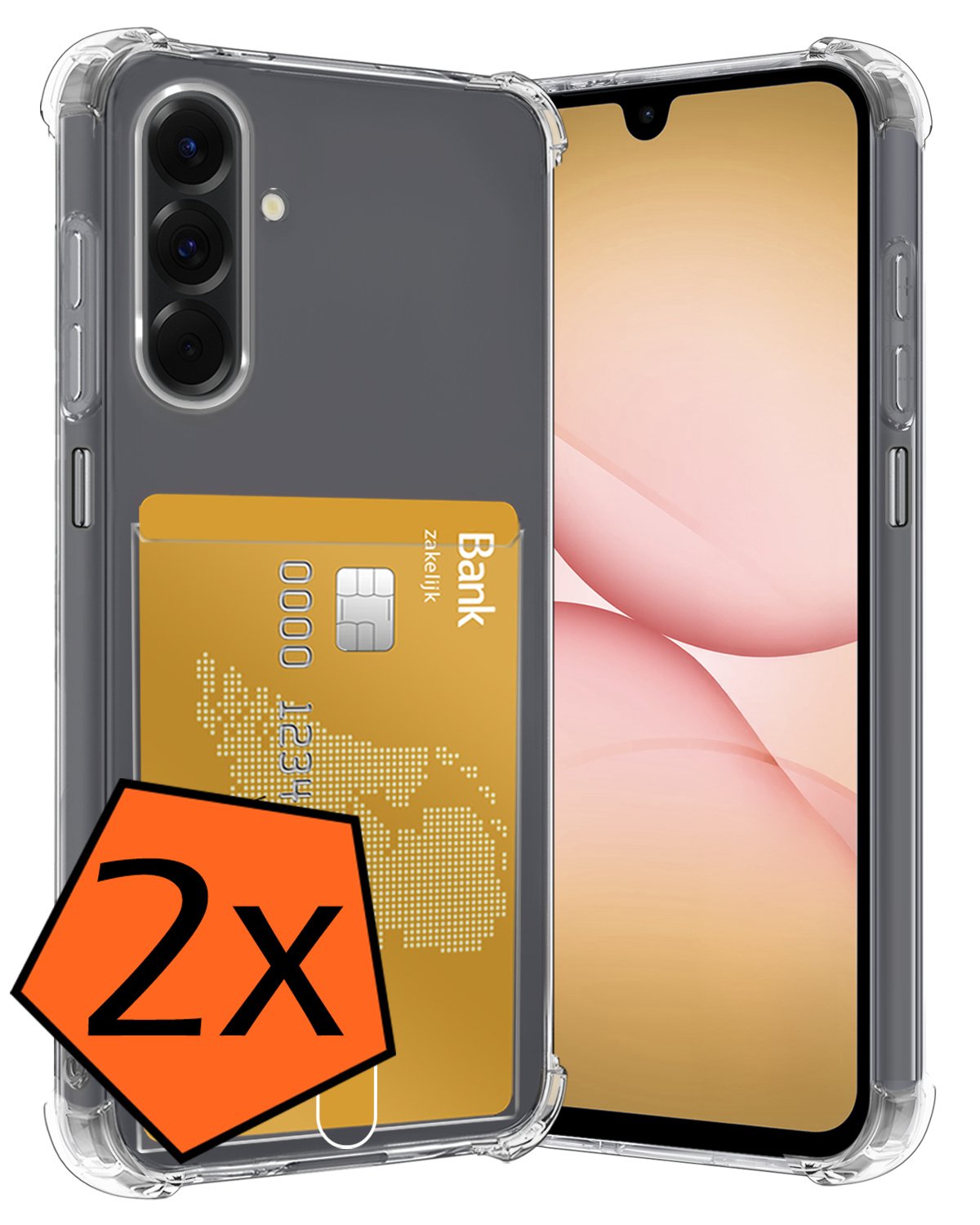 Nomfy Nomfy Samsung Galaxy A17 Hoesje Pashouder - 2 PACK