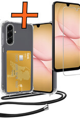 Nomfy Nomfy Samsung Galaxy A17 Hoesje Pashouder met Koord Met Screenprotector