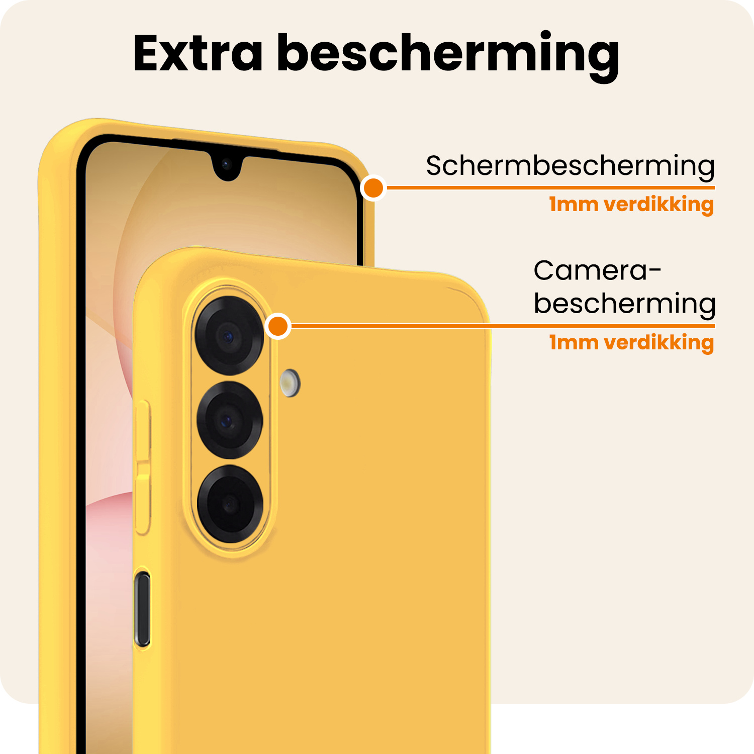 Nomfy Nomfy Samsung Galaxy A17 Hoesje Siliconen - Geel