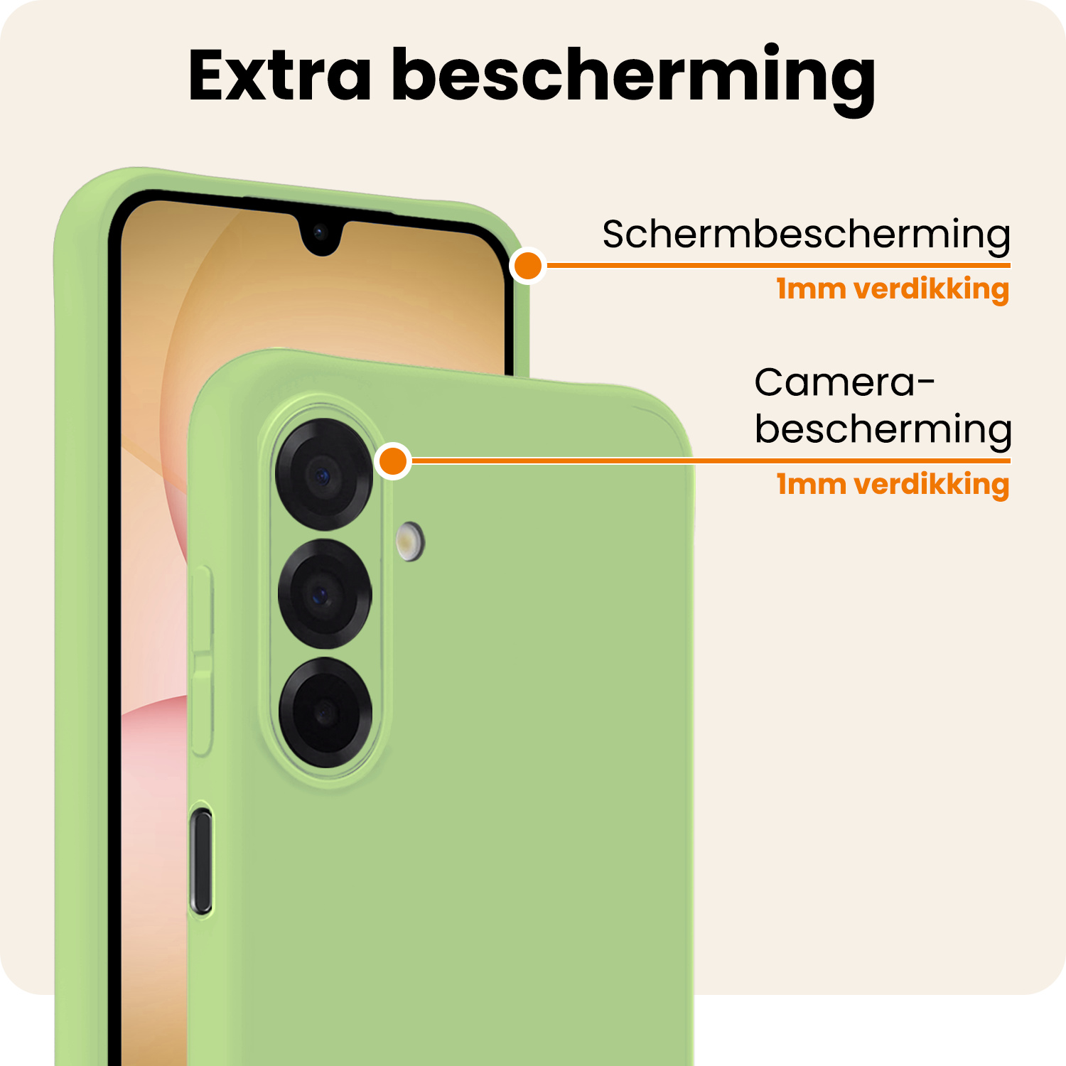 Nomfy Nomfy Samsung Galaxy A17 Hoesje Siliconen - Groen