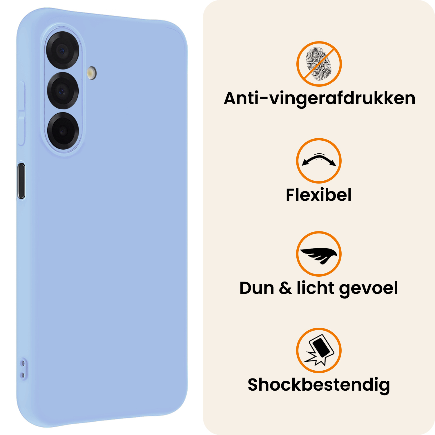 Nomfy Nomfy Samsung Galaxy A17 Hoesje Siliconen - Lichtblauw