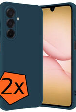 Nomfy Nomfy Samsung Galaxy A17 Hoesje Siliconen - Donkerblauw - 2 PACK