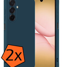 Nomfy Nomfy Samsung Galaxy A17 Hoesje Siliconen - Donkerblauw - 2 PACK