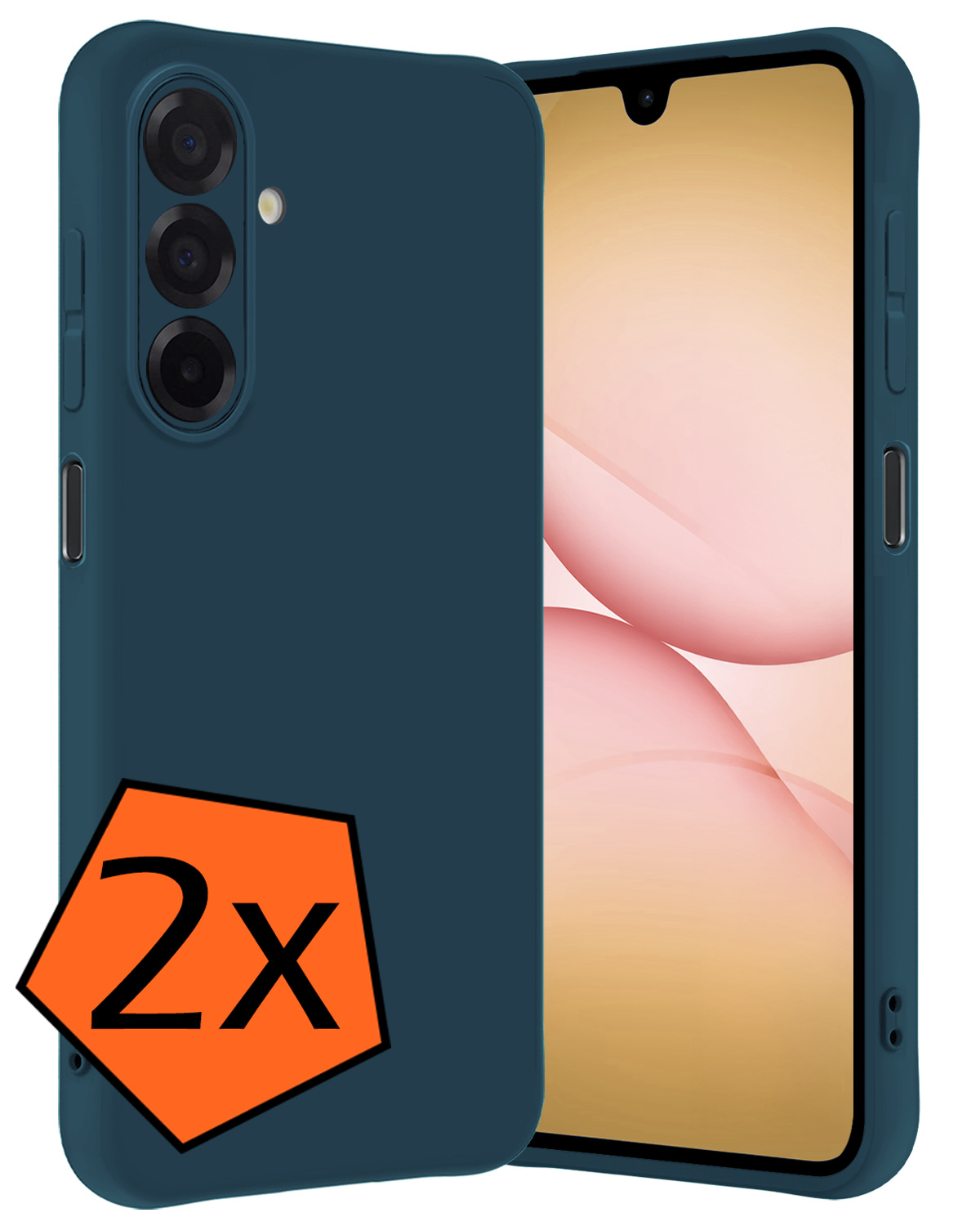 Nomfy Nomfy Samsung Galaxy A17 Hoesje Siliconen - Donkerblauw - 2 PACK