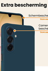 Nomfy Nomfy Samsung Galaxy A17 Hoesje Siliconen - Donkerblauw - 2 PACK