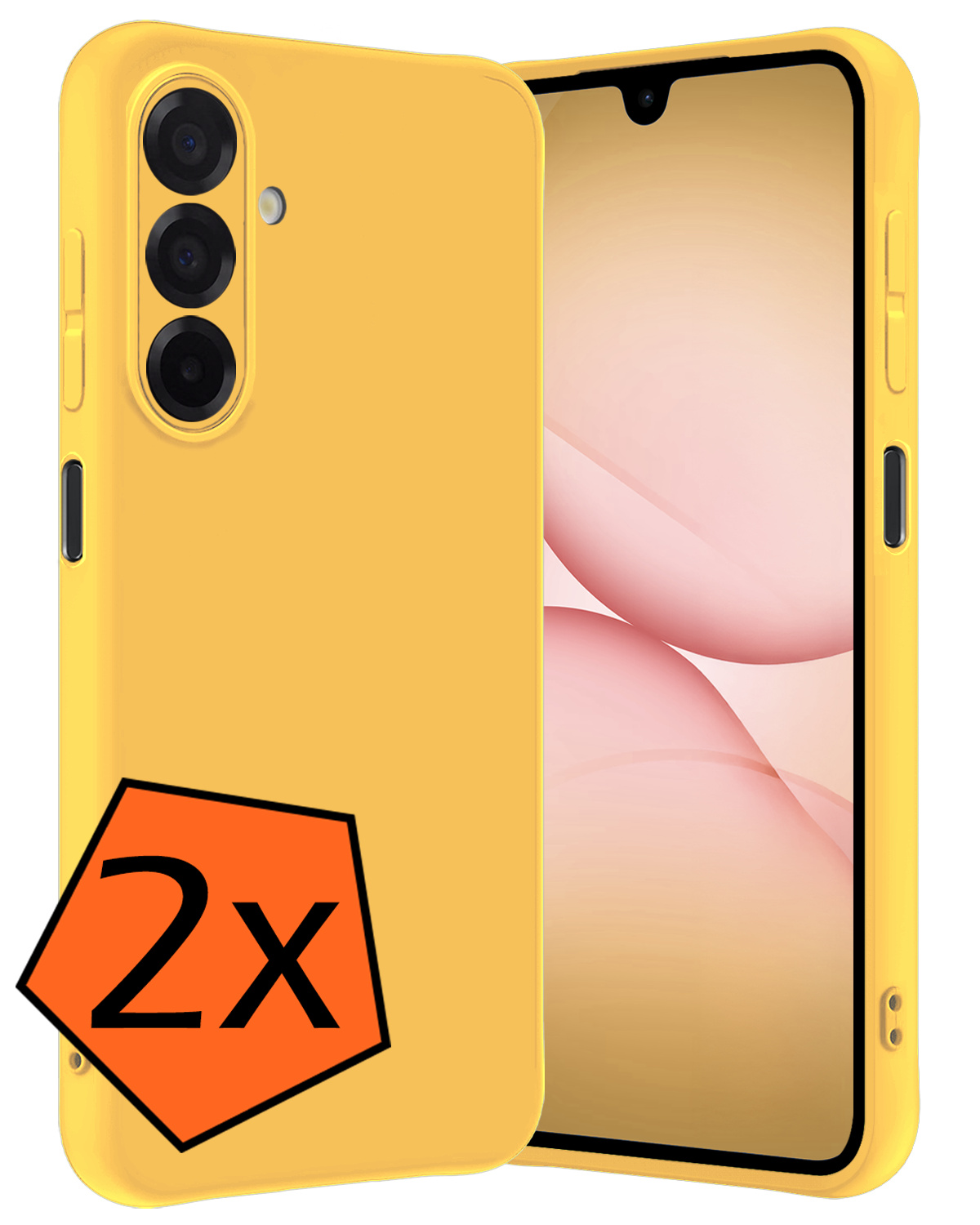 Nomfy Nomfy Samsung Galaxy A17 Hoesje Siliconen - Geel - 2 PACK