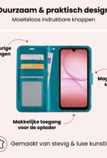 NoXx NoXx Samsung Galaxy A17 Hoesje Bookcase Met 2x Screenprotector - Turquoise