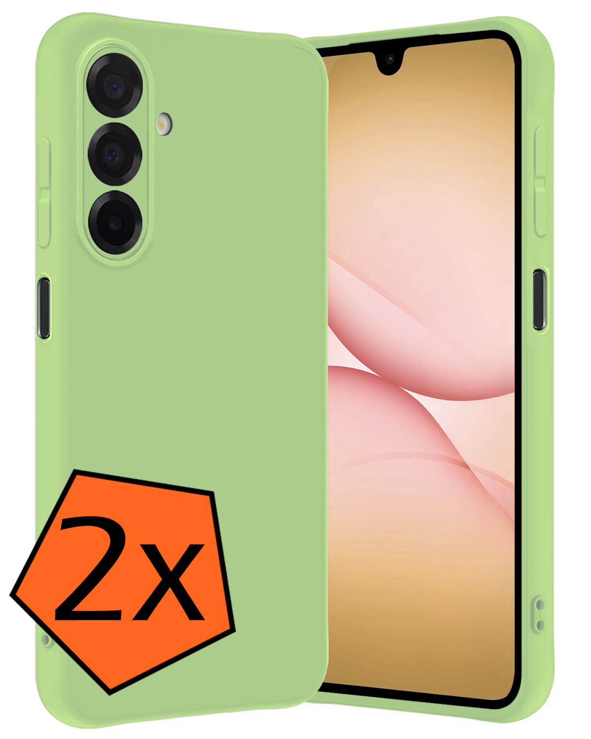 Nomfy Nomfy Samsung Galaxy A17 Hoesje Siliconen - Groen - 2 PACK
