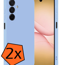 Nomfy Nomfy Samsung Galaxy A17 Hoesje Siliconen - Lichtblauw - 2 PACK