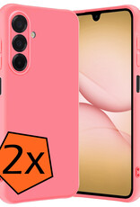 Nomfy Nomfy Samsung Galaxy A17 Hoesje Siliconen - Lichtroze - 2 PACK