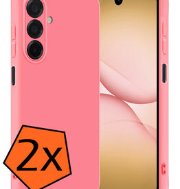 Nomfy Nomfy Samsung Galaxy A17 Hoesje Siliconen - Lichtroze - 2 PACK