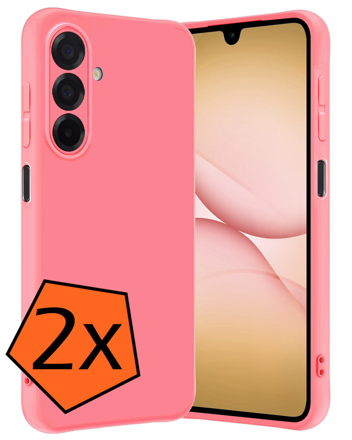 Nomfy Nomfy Samsung Galaxy A17 Hoesje Siliconen - Lichtroze - 2 PACK